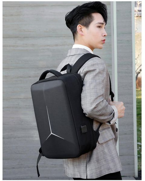 

backpack simple business men anti-theft lapbag 15.6 inch usb charging