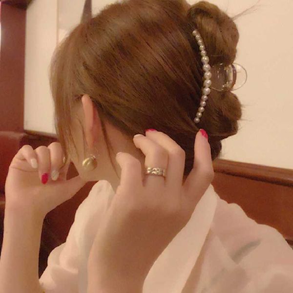 

hair clips & barrettes 2021 summer sweet cute white blue butterfly bowknot resin personality geometric irregular clip for women, Golden;silver