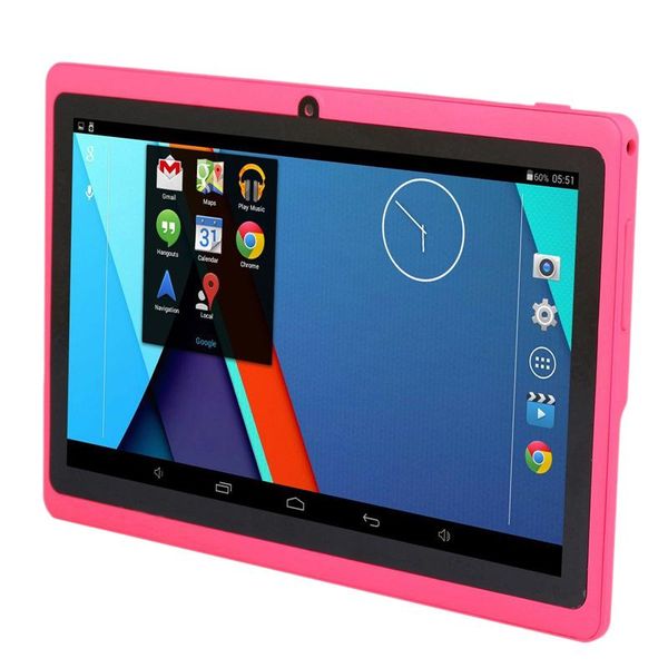 

inch kids tablet android quad core dual camera wifi education game gift for boys girls,pink pc screens