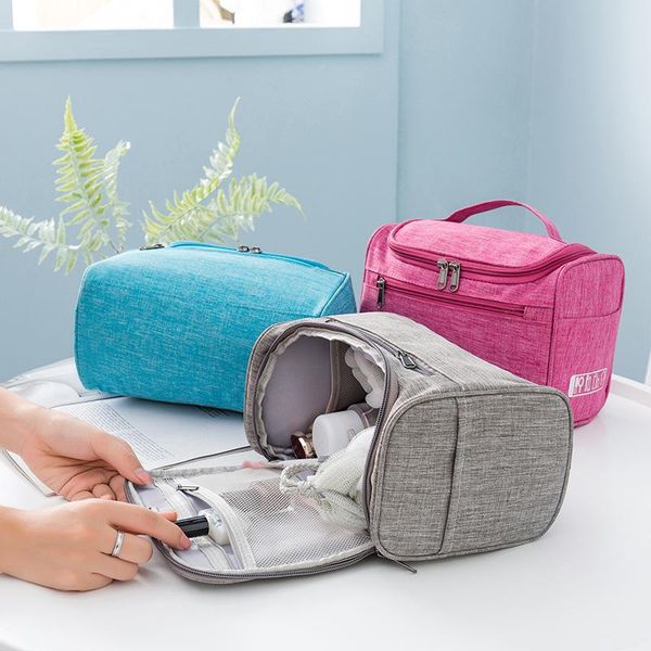 

cosmetic bags & cases wash makeup bag toiletry organizer travel large business trip capacity hold washing items travelling