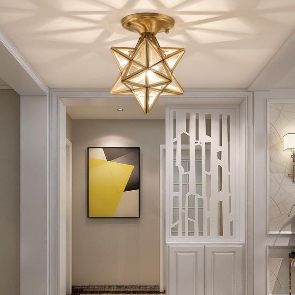 

ceiling lights american creative corridor entrance lamp european aisle hall balcony cloakroom all copper kitchen