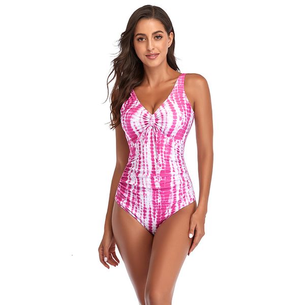 

women' 2021 one piece multicolor bikini swimsuit, Red;black