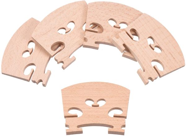 

lot of 10 pieces maple 4/4 full size violin bridge parts