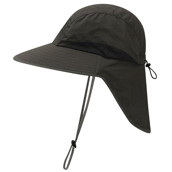 

adjustable sun hat women men wide brim cap with neck flap for travel camping hiking fishing boating beach outdoor hats, Black;white