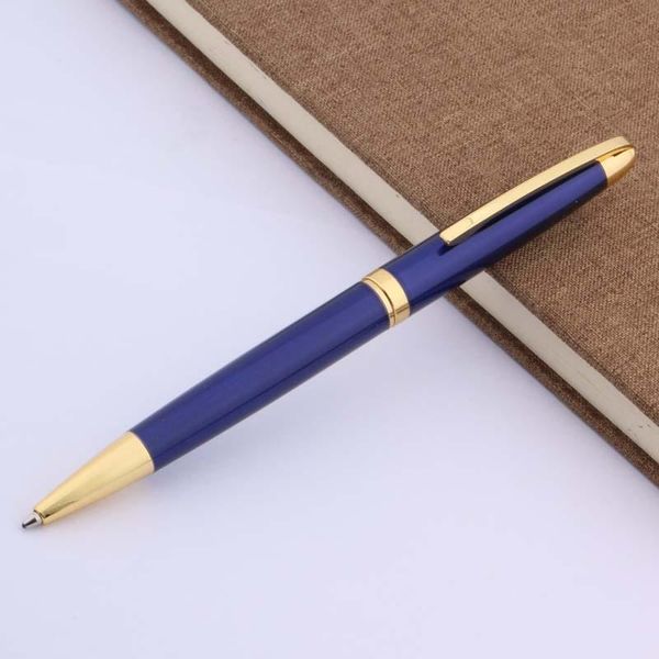

luxury jinhao 9009 blue slender shape ballpoint pen golden signature stationery student office school supplies pens, Blue;orange