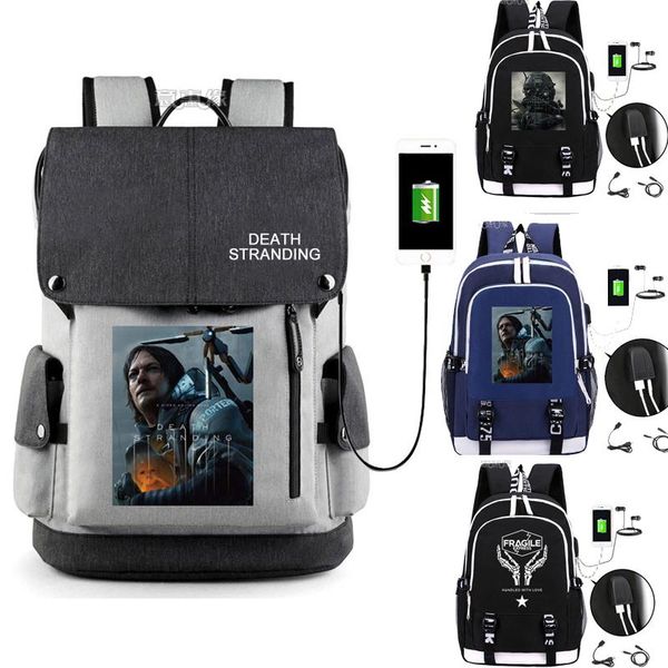 

backpack death stranding trendy usb lapschool bag for girls boys teenagers children's cool bookbag