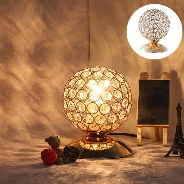 

table lamps crystal lamp home bedroom bedside small night light deske27 metal lights(without bulb)