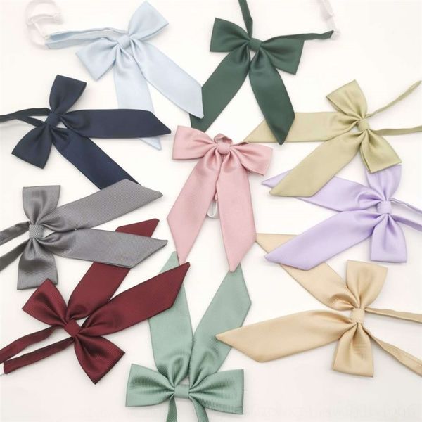 

zjhg long handle small diagonal women's solid color neck bow ties jk rubik's cubewomen's rubik's cube uniformstyle bow t, Black;gray