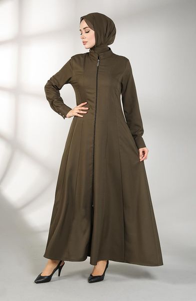 

minahill khaki abaya 2214-02 ethnic clothing, Red