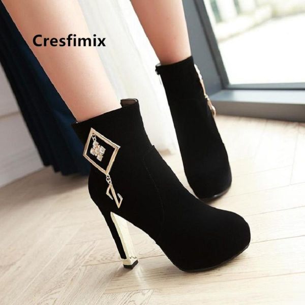 

boots cresfimix women fashion black comfortable autumn stylish high heel lady cool sweet winter knee c6065
