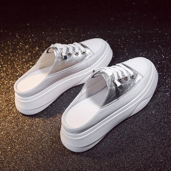 

slippers women summer mules slip on outdoor sport thick bottom white shoes casual 2021, Black