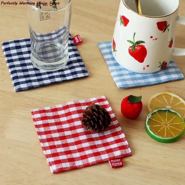 

mats & pads cloth lattice double-layer fabric anti-scald dining table mat