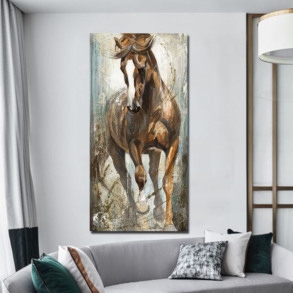 Dipinti di cavalli d'epoca Immagini decorative da parete per soggiorno Camera da letto Stampe su tela Poster Arte animale Arte retrò