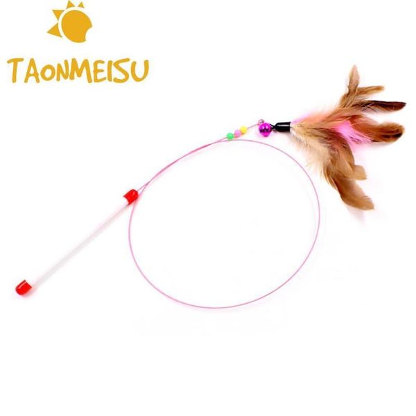 

cat toys 2021 arrival funny / kitten pet teaser feather wire chaser wand toy interactive for puppy product