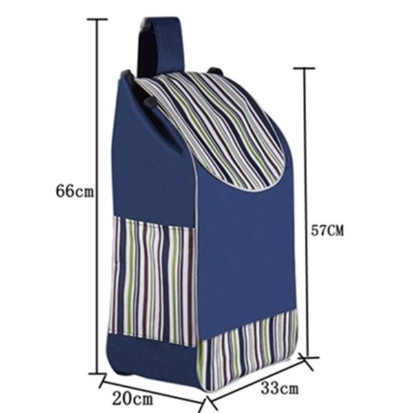 per Trolley Cestino donna Rimorchio Carrello portatile Borse per la spesa grandi Borsa pieghevole Confezione portaoggetti 210330