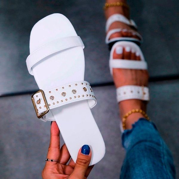 

slippers women open toe sandals shoes summer 2021 flats desiger roman slides casual flip flops dress woman shoe zapatos, Black