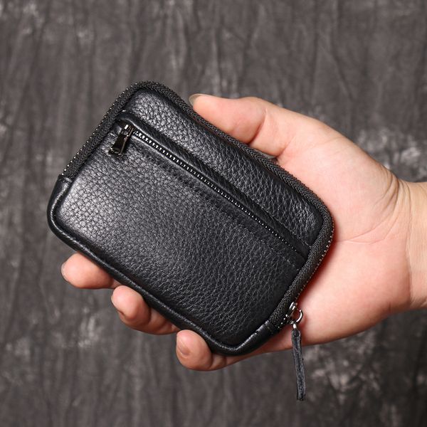 

black coin purse for men leather coin bag wallet 1221603