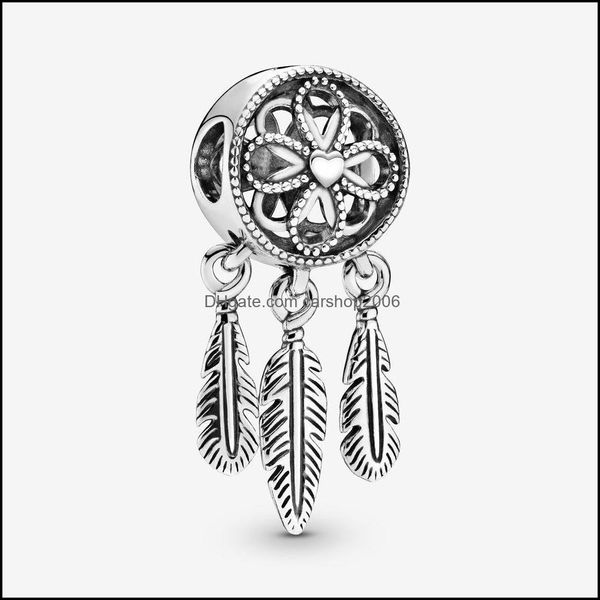 Charms Jewelhings Achados Componentes Chegada 925 SERLING SIER SIER SNITE DREAM DANGE Dangle Charm Fit Fit original European Bracelet Moda AE