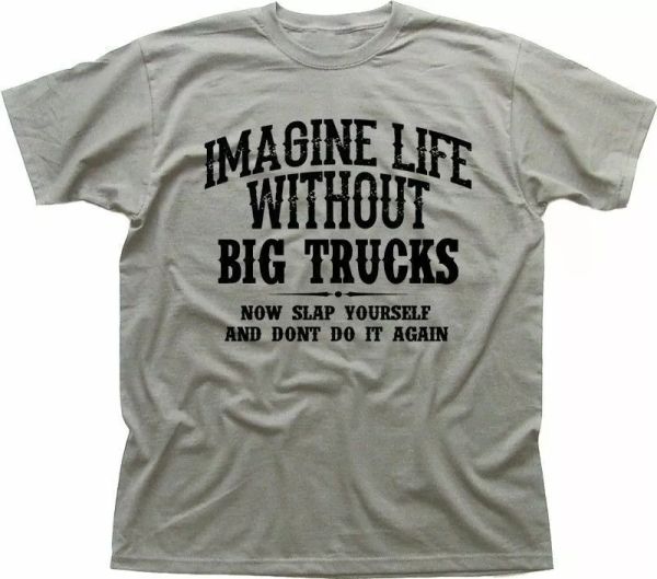

SCANIA inspired imagine life without trucks zinc white t-shirt 0391, White;black
