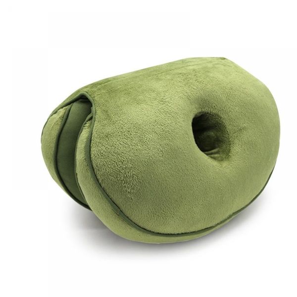 

dual comfort cushion plush folding pillow posture corrector pad lift hips up fit car home office multifunction hip seat cushion/decorative
