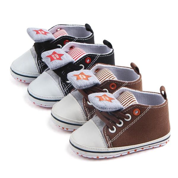 

baby shoes boy star solid sneaker cotton soft anti-slip sole born infant toddler casual crib first walkers