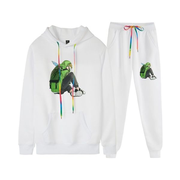 

2021 new dreamwastaken series cartoon sweater + casual sports pants, Black