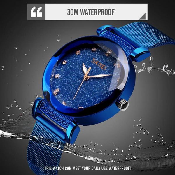 

wristwatches skmei fashion unique women watches quartz ladies watch stainless steel strap 3bar waterproof female 9188, Slivery;brown