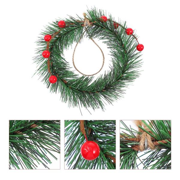 

decorative flowers & wreaths 3pcs creative wreath red berry garlands xmas hanging decor for diy decoration