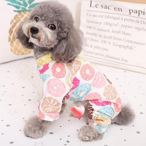 

cat carriers,crates & houses floral jumpsuit soft air conditioning clothes cotton puppy pajamas pet nightshirt for home