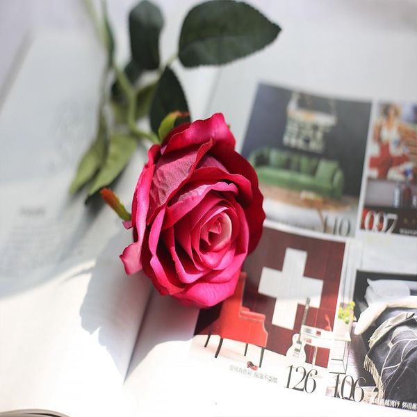 

decorative flowers & wreaths artificial flannel rose flower simulation plant home decoration wedding bouquets bonsai potted creative crafts
