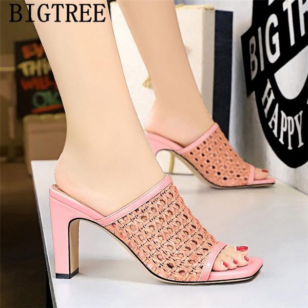 

slippers fashion white womens slides sandal high heel female shoes outdoor woman zapatos de mujer, Black