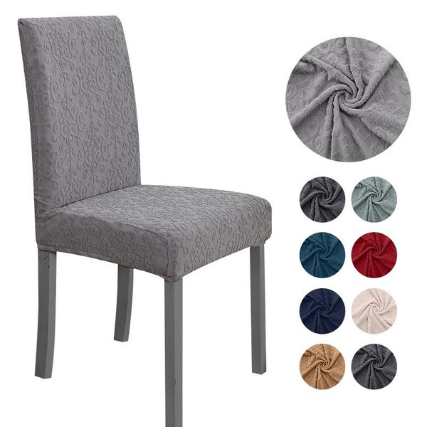 

chair covers jacquard fabric cover solid color big elastic washable seat case for restaurant home living room