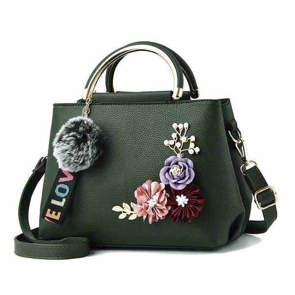

evening bags fashion flowers designer pu leather crossbody for women vintage small shoulder handbags female casual handle