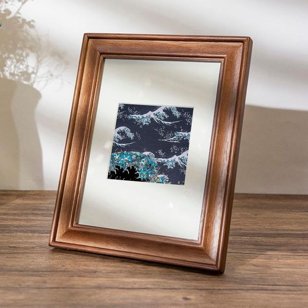 

frames wood vintage picture american style classic rectangle single-frame quadros decorativos modern decor bd50ff