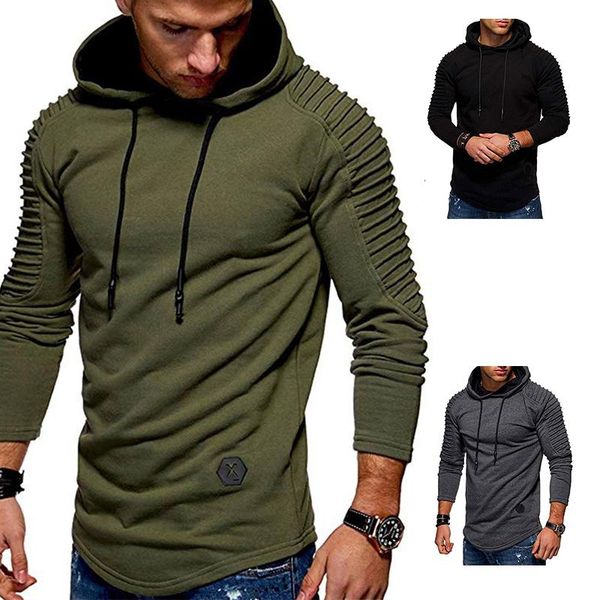 

men's hoodies & sweatshirts 2021 autumn men patchwork casual hoodie male thick hip hop streetwear hooded pullover s-2xl, Black
