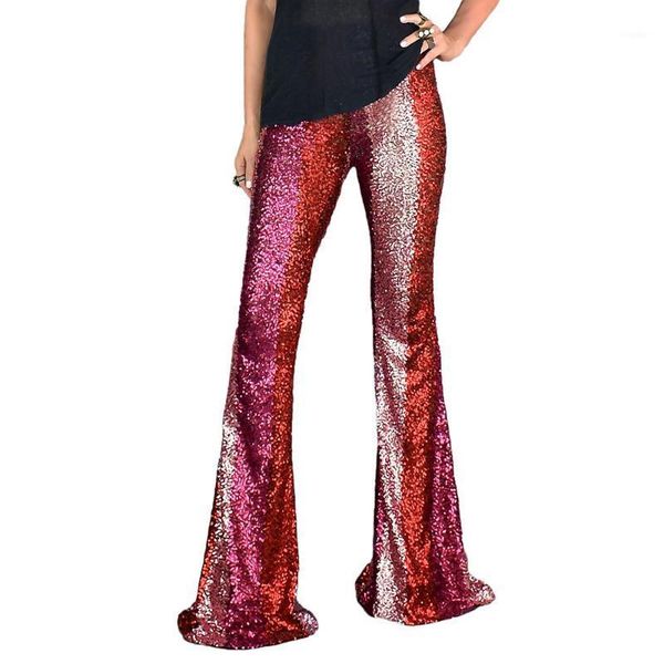 

women's pants & capris sequin woman pant bling european style retro flare harajuku sweatpants trouser, Black;white