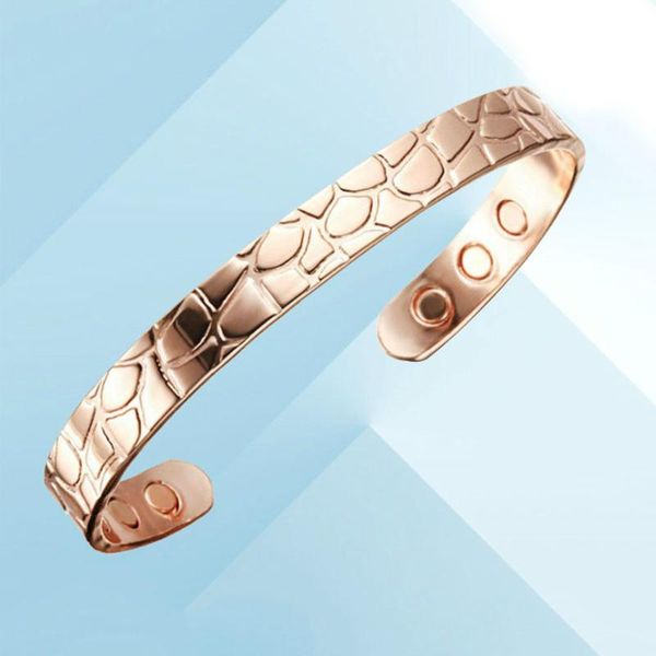 

open bracelet women's rose gold health magnetic energy bangle, Black