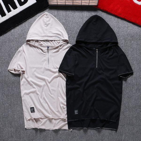 

2021 summer cotton short half sleeve t-shirt fashion men's, White;black