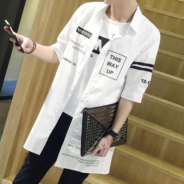 

harajuku shirt mens fashion casual shirts half sleeve whtie black brand men dress short men's, White;black