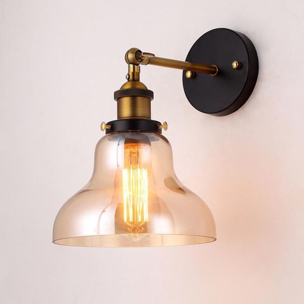 

wall lamp american industrial vintage loft style light for bedside sconce glass iron art edison e27 lighting fixtures
