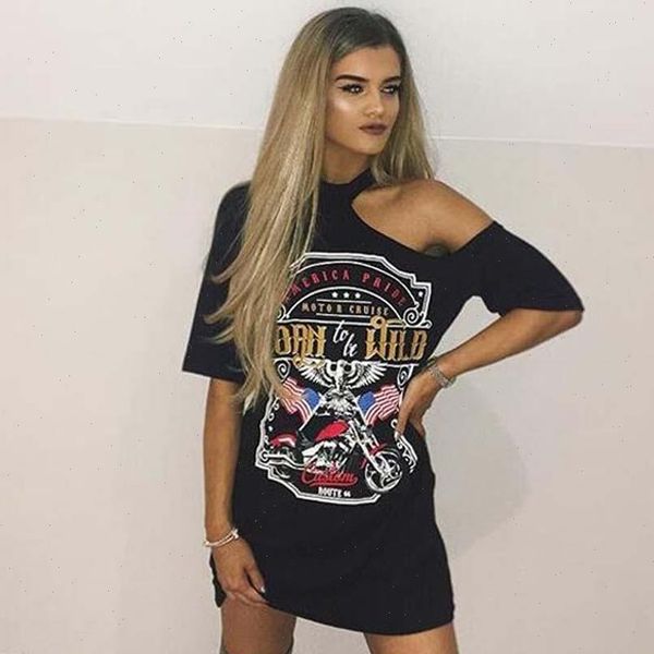 

2s 1women vintage off shoulder women dresses rock style gothic harajuku black dress long t shirt daily modis mini vestido, Black;gray