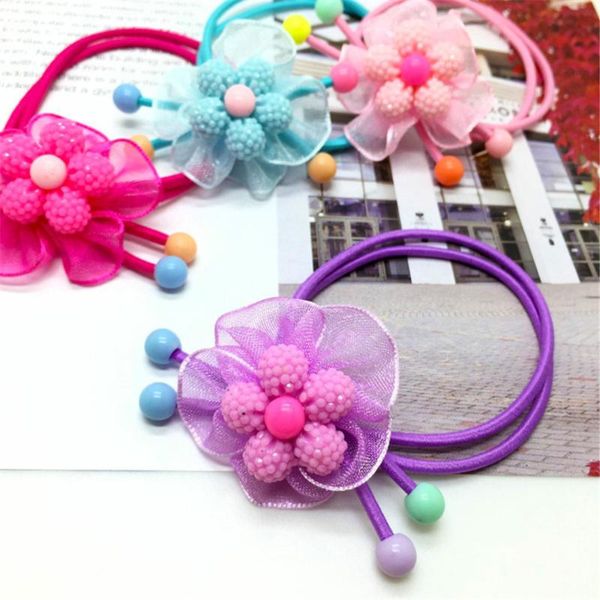 

children girls hair accessories gift box elastic bands flower clip bows headband hairband cute hairbands for kids, Slivery;white