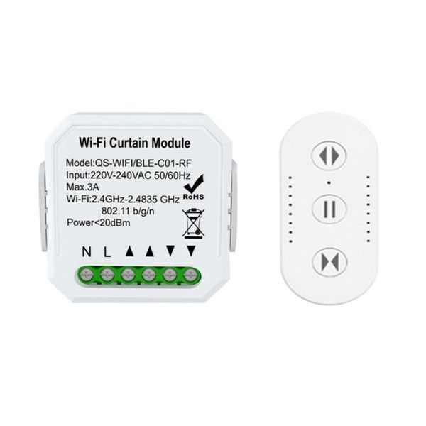 

smart home control tuya wifi rf curtain switch module app/voice remotes compatible with alexa google timing sharing