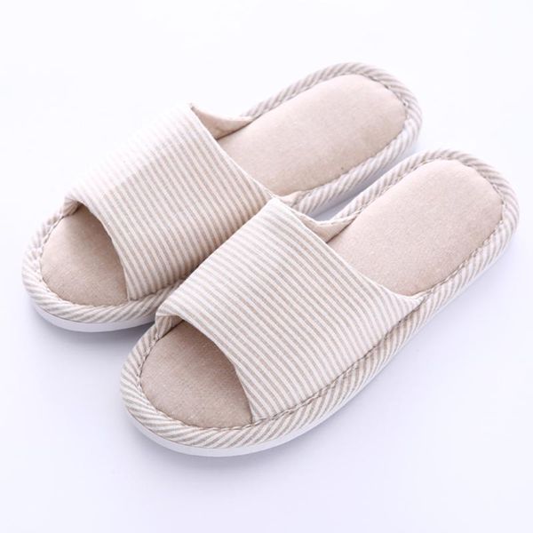 

fluffy soft slippers anti slip indoor shoes striped couple summer, Black