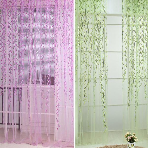 

willow pattern voile window curtain sheer panel drapes scarfs curtains for living room tulle &
