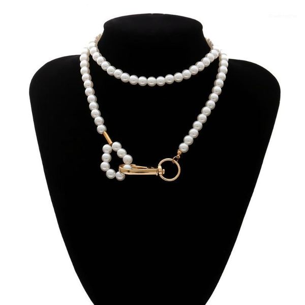 

imitation pearl necklace handmade weave pearl jewelry for women diy gift jewelry women girl1, Golden;silver