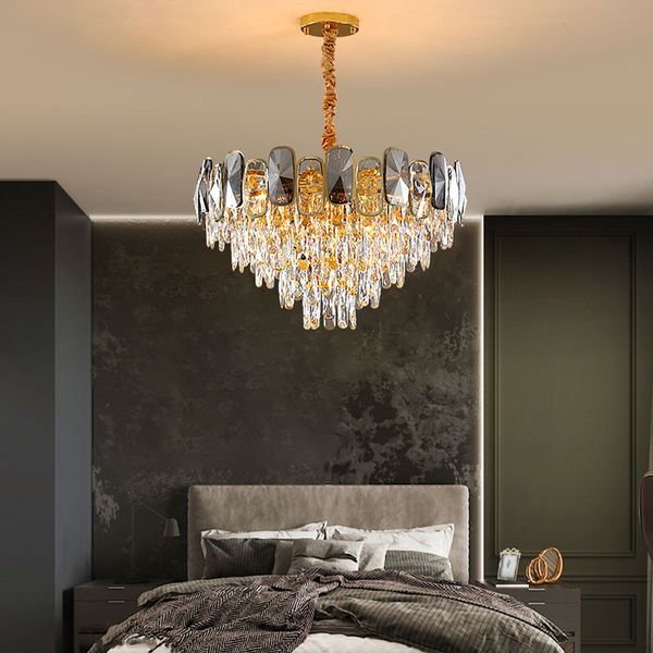 Phube Beleuchtung Luxus Moderne Kristall Kronleuchter Lampe Für Wohnzimmer Gold Suspension Leuchte Hause Dekoration Cristal Lampen