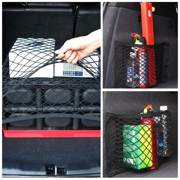 

car organizer cargo nets adjustable trunk rear net storage mesh