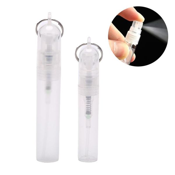 

3ml 5ml transparent mini clear key ring perfume plastic bottle empty cosmetics refillable bottles liquid soap dispenser