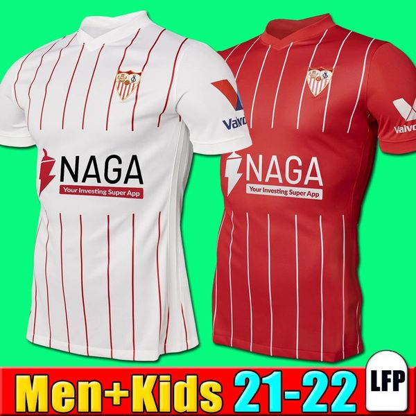 

21 22 sevilla fc soccer jersey papu gomez i.rakitic .ocampos de jong j.navas suso munir y.en-nesyri j.kounde 2021 2022 men kids kits footba, Black;yellow